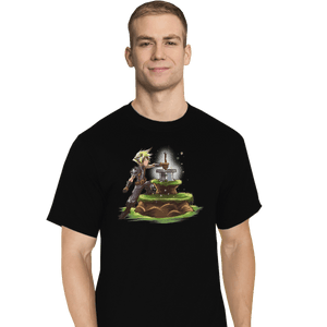 Shirts T-Shirts, Tall / Large / Black The Buster Sword in the Stone