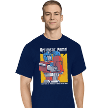 Load image into Gallery viewer, Shirts T-Shirts, Tall / Large / Navy Optimistic Prime
