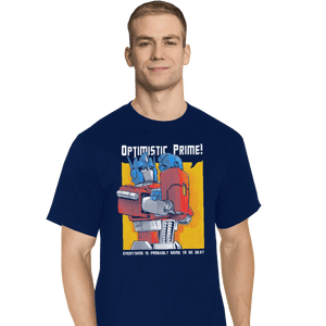 Shirts T-Shirts, Tall / Large / Navy Optimistic Prime