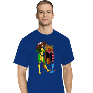 Daily_Deal_Shirts T-Shirts, Tall / Large / Royal Blue Rogue And Gambit Love