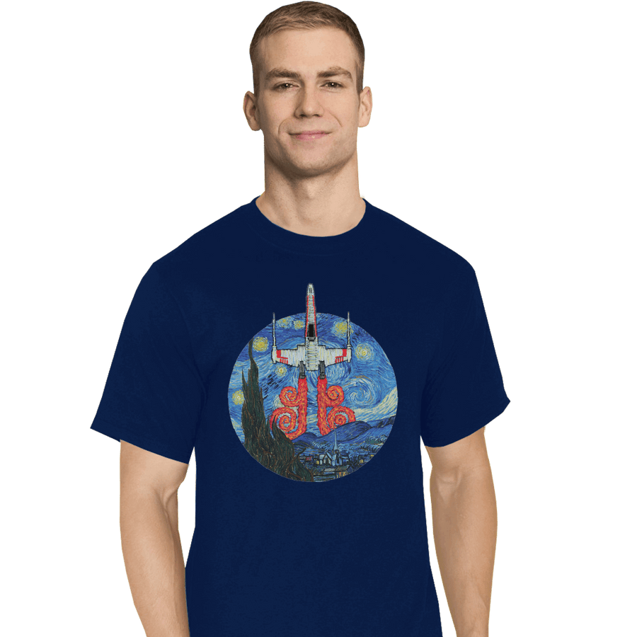Shirts T-Shirts, Tall / Large / Navy Starry Fighter