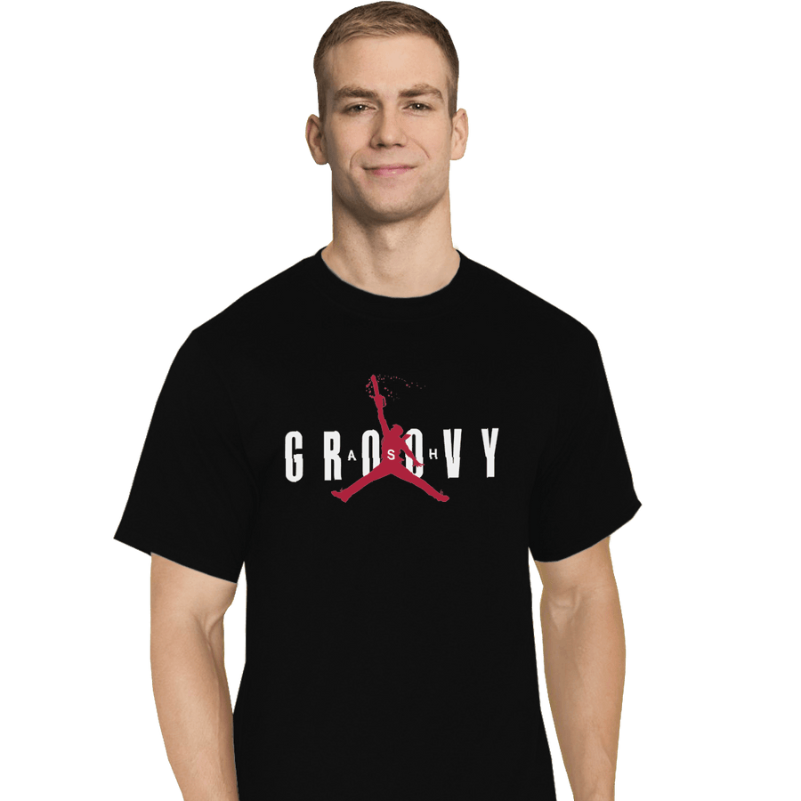 Shirts T-Shirts, Tall / Large / Black Ash Groovy