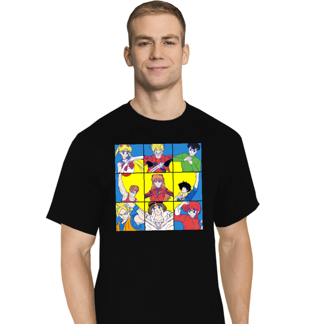 Secret_Shirts T-Shirts, Tall / Large / Black Anime Heart Of A 90s Kid
