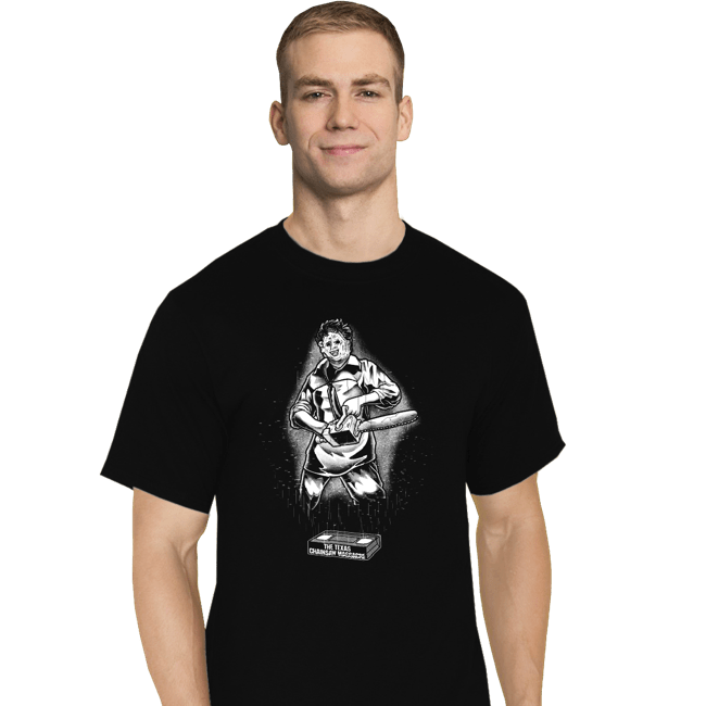 Daily_Deal_Shirts T-Shirts, Tall / Large / Black Glow In The Dark LeatherFace