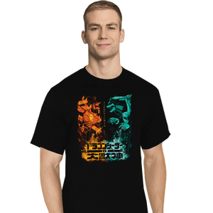 Daily_Deal_Shirts T-Shirts, Tall / Large / Black Dragon VS Beast