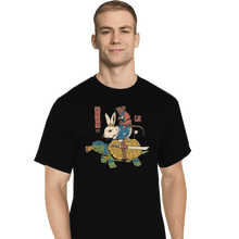 Load image into Gallery viewer, Shirts T-Shirts, Tall / Large / Black Kame, Usagi, and Ratto Ninjas
