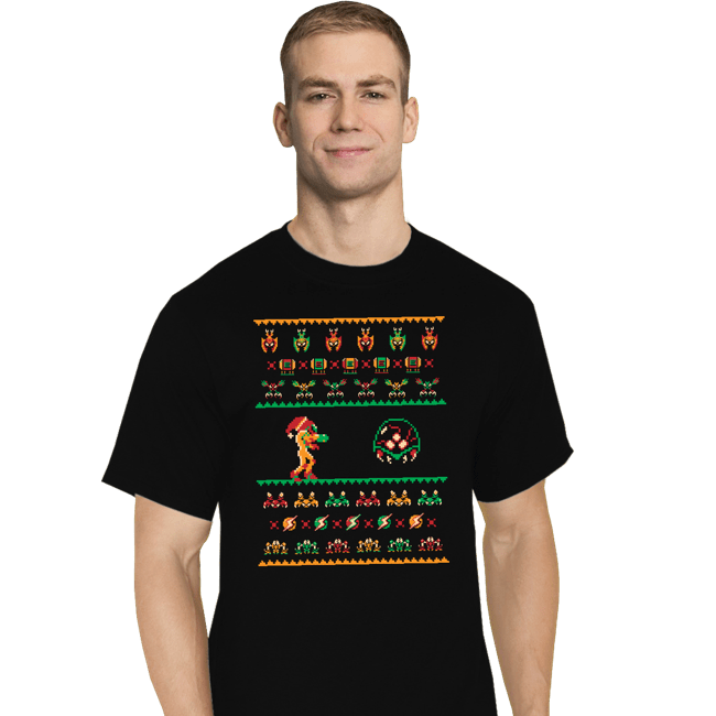 Shirts T-Shirts, Tall / Large / Black We Wish You A Metroid Christmas