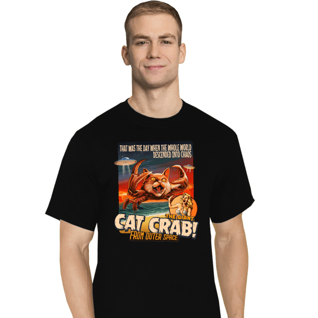 Secret_Shirts T-Shirts, Tall / Large / Black Cat Crab!