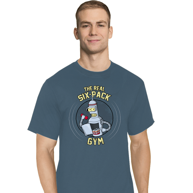 Shirts T-Shirts, Tall / Large / Indigo Blue The Real Six Pack