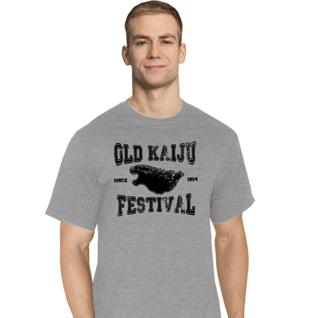 Shirts T-Shirts, Tall / Large / Sports Grey Old Kaiju Festival