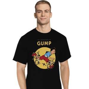 Daily_Deal_Shirts T-Shirts, Tall / Large / Black The Adventures Of Gump