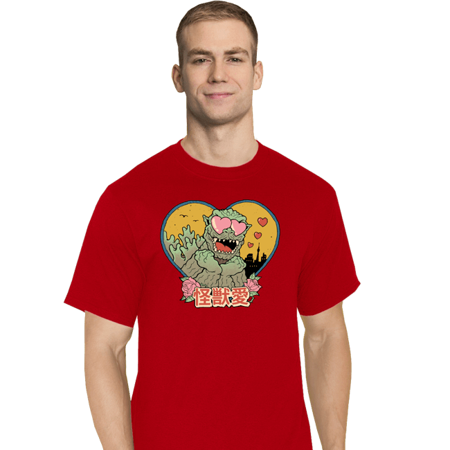 Daily_Deal_Shirts T-Shirts, Tall / Large / Red Kaiju Love