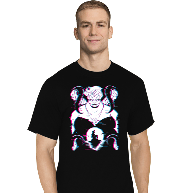 Daily_Deal_Shirts T-Shirts, Tall / Large / Black Glitched Ursula