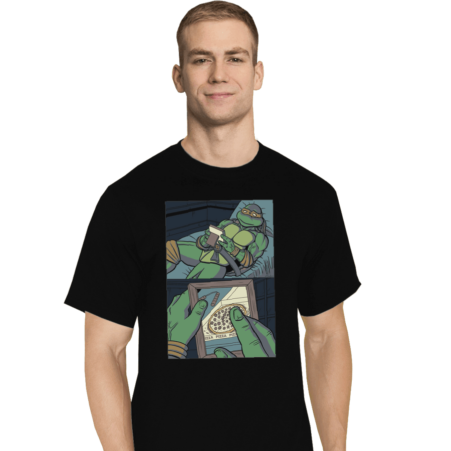 Shirts T-Shirts, Tall / Large / Black Longing For Pizza