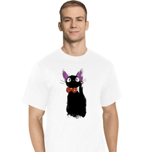Load image into Gallery viewer, Shirts T-Shirts, Tall / Large / White Watercolor Cat
