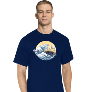 Daily_Deal_Shirts T-Shirts, Tall / Large / Navy The Great Wave of the Ringwraiths