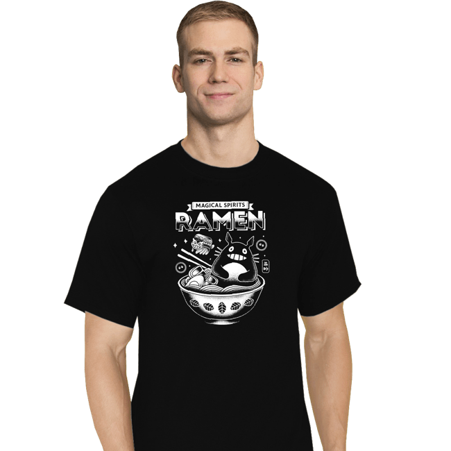 Shirts T-Shirts, Tall / Large / Black Magical Spirits Ramen
