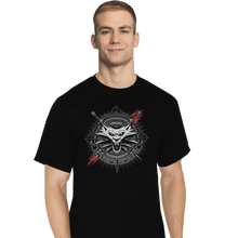 Load image into Gallery viewer, Shirts T-Shirts, Tall / Large / Black White Wolf
