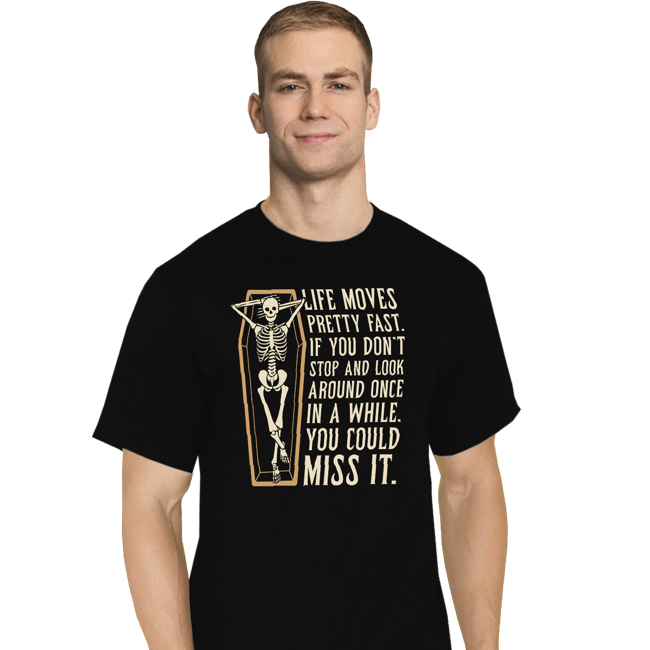 Secret_Shirts T-Shirts, Tall / Large / Black Life Moves Fast