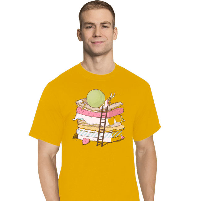 Shirts T-Shirts, Tall / Large / White Can't Sleep