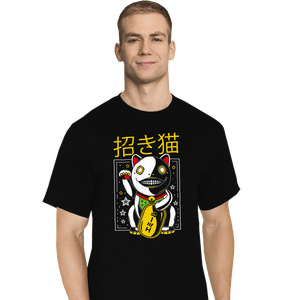 Shirts T-Shirts, Tall / Large / Black Emil Maneki Neko
