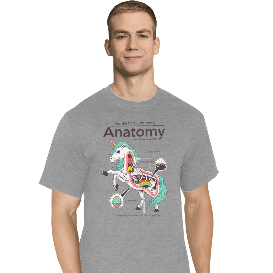Shirts T-Shirts, Tall / Large / Sports Grey Anatomy Of A Unicorn