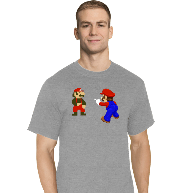 Shirts T-Shirts, Tall / Large / Sports Grey Mario Spider-Meme