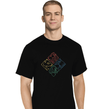 Load image into Gallery viewer, Shirts T-Shirts, Tall / Large / Black Geometric Hogwarts
