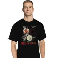 Load image into Gallery viewer, Daily_Deal_Shirts T-Shirts, Tall / Large / Black Rebel Cat
