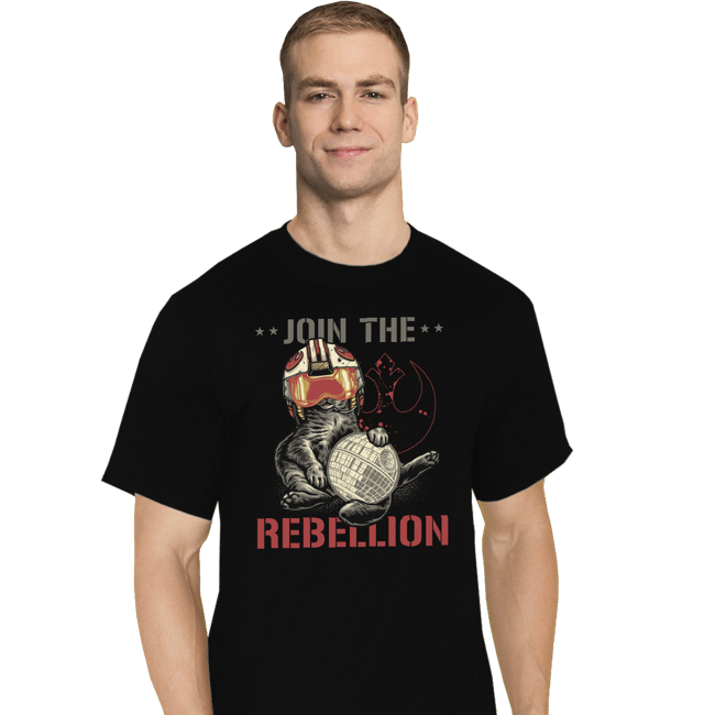 Daily_Deal_Shirts T-Shirts, Tall / Large / Black Rebel Cat