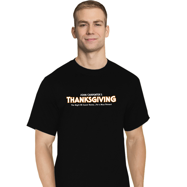 Daily_Deal_Shirts T-Shirts, Tall / Large / Black Carpenter's Thanksgiving