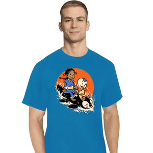 Secret_Shirts T-Shirts, Tall / Large / Royal Blue Penguin Sledding!