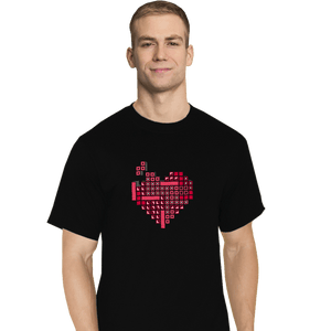Daily_Deal_Shirts T-Shirts, Tall / Large / Black Retro Love