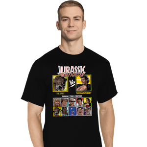 Daily_Deal_Shirts T-Shirts, Tall / Large / Black Jurassic Fighter