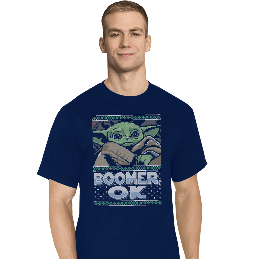 Shirts T-Shirts, Tall / Large / Navy Boomer Ok Baby Yoda Sweater