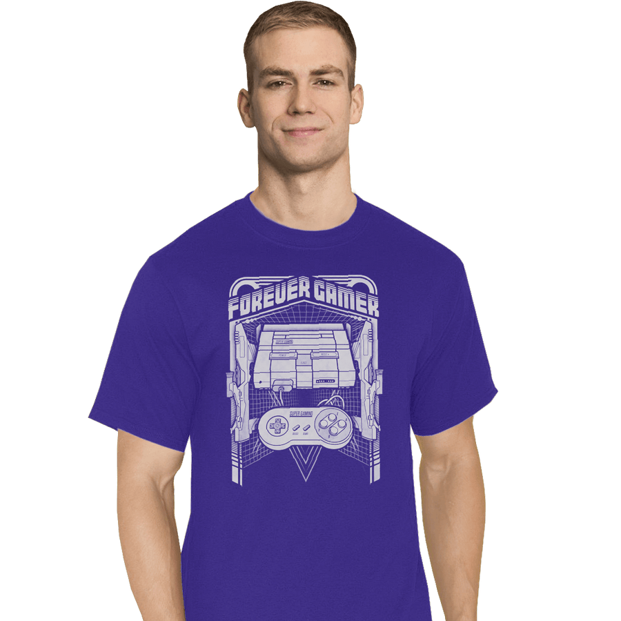 Shirts T-Shirts, Tall / Large / Royal Forever Gamer