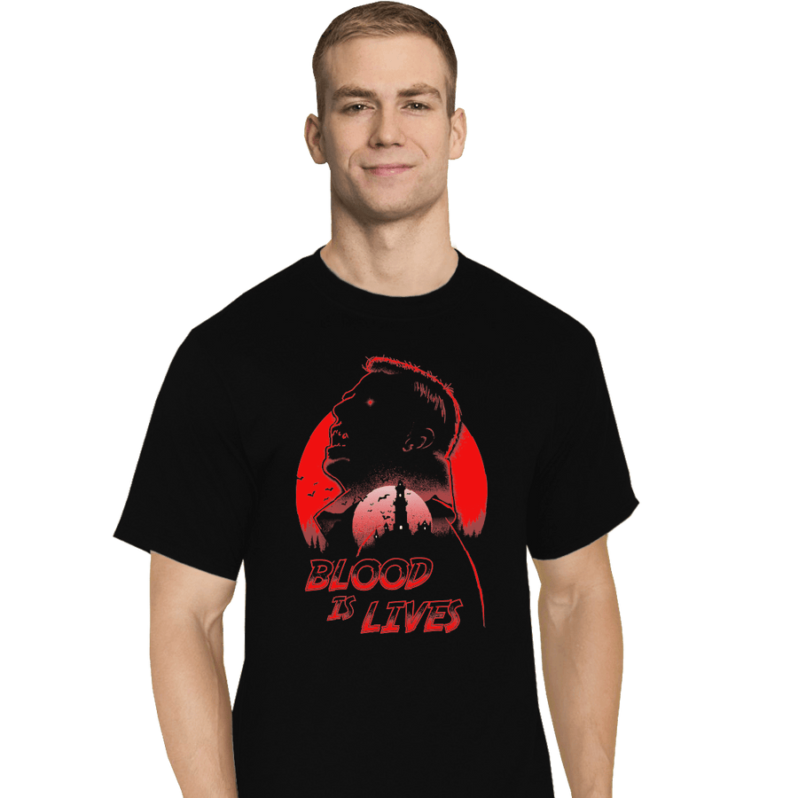 Shirts T-Shirts, Tall / Large / Black Blood Is Lives