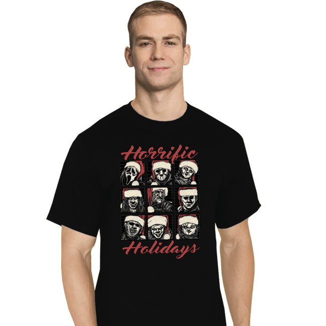 Daily_Deal_Shirts T-Shirts, Tall / Large / Black Horrific Holidays