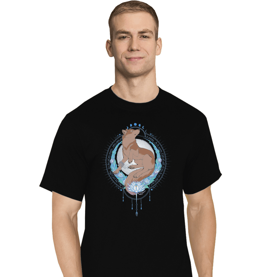 Shirts T-Shirts, Tall / Large / Black Howling Wolf
