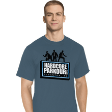 Load image into Gallery viewer, Shirts T-Shirts, Tall / Large / Indigo Blue Hardcore Parkour Club
