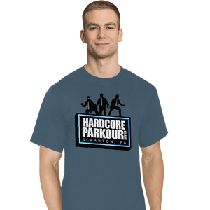 Shirts T-Shirts, Tall / Large / Indigo Blue Hardcore Parkour Club
