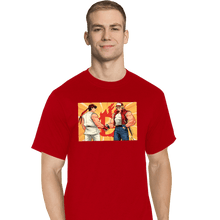 Load image into Gallery viewer, Shirts T-Shirts, Tall / Large / Red Famous Handshake
