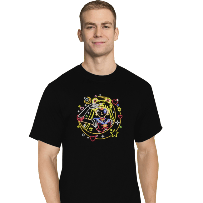 Shirts T-Shirts, Tall / Large / Black Sailor Neon