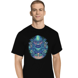 Shirts T-Shirts, Tall / Large / Black Neon Creature