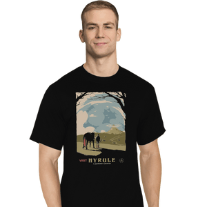 Shirts T-Shirts, Tall / Large / Black Epona Visit Hyrule