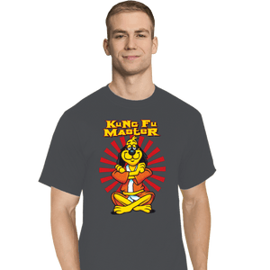 Daily_Deal_Shirts T-Shirts, Tall / Large / Charcoal Kung Fu Master