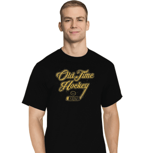 Shirts T-Shirts, Tall / Large / Black Old Time Hockey