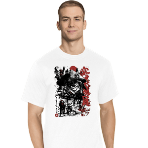 Daily_Deal_Shirts T-Shirts, Tall / Large / White Trooper Samurai