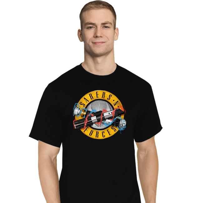 Secret_Shirts T-Shirts, Tall / Large / Black Sabers n' Forces