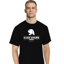 Load image into Gallery viewer, Shirts T-Shirts, Tall / Large / Black Tony Stark Mansion
